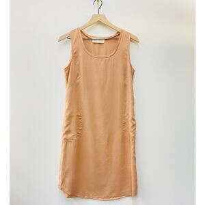 Atelier B Dress Canadian Medium Apricot Blush Simple A-Line Pockets Minimalist